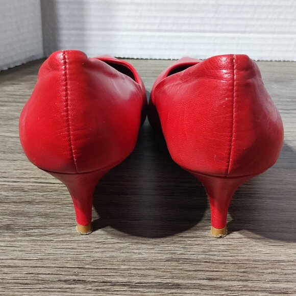 Aldo stiletto heels pumps women's size 40 red pointed close toe - Picture 5 of 12
